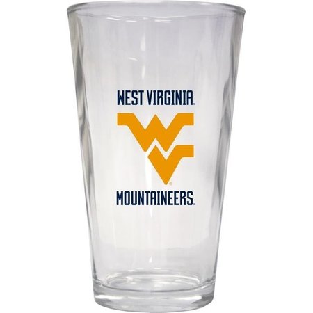R & R IMPORTS R & R Imports PNT2-C-WVU19 16 oz West Virginia Mountaineers Pint Glass - Pack of 2 PNT2-C-WVU19